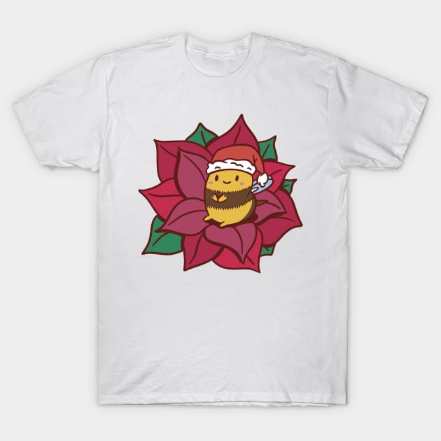 Christmas Bee Holiday Beekeeper T-Shirt by Little Duck Designs